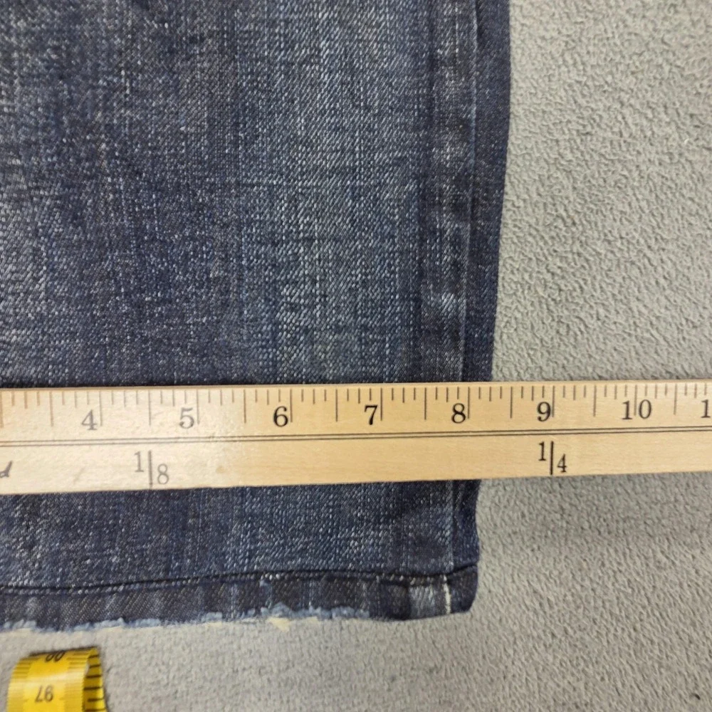 Diesel Jeans Mens 32x32 Blue Dughan Button Fly Made In Italy Altered Hem 008IW
